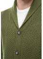 Cardigan olive knitted on buttons