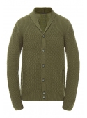 Cardigan olive knitted on buttons