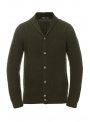 Cardigan dark green knitted on buttons